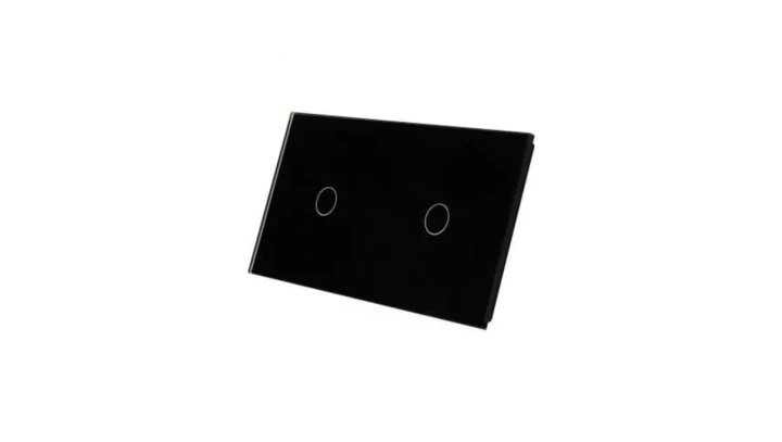 LIVOLO - PANEL SZKLANY 1+1 - CZARNY