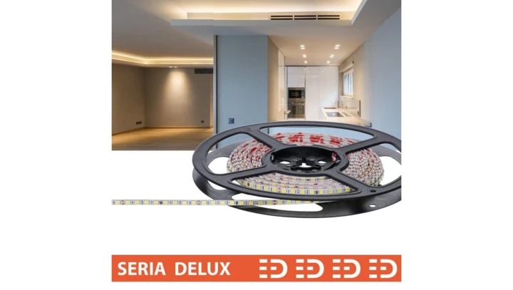 Taśma Delux 24V Slim 4mm 160led 4000K 1050lm SMD2835 (50) PL7Y
