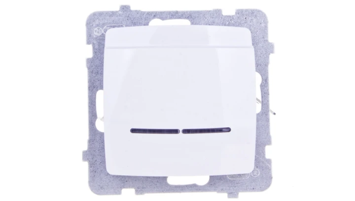 KARO Łącznik hotelowy z podświetleniem biały ŁP-15SS/m/00