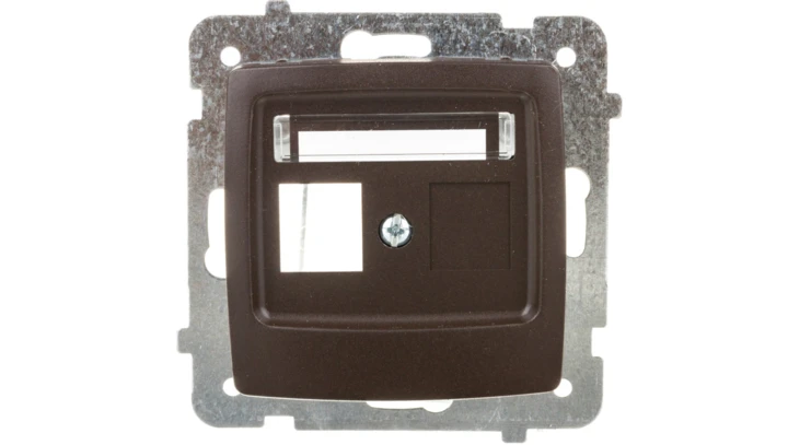 KARO Obudowa gniazda komputerowego pojedynczego czekoladowy metalik GPK-1S/p/40