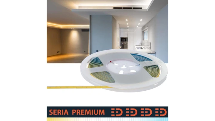 Taśma Premium 24V COB Slim CCT 608led 5mm 1100lm Ra90 (5) Tunable White.