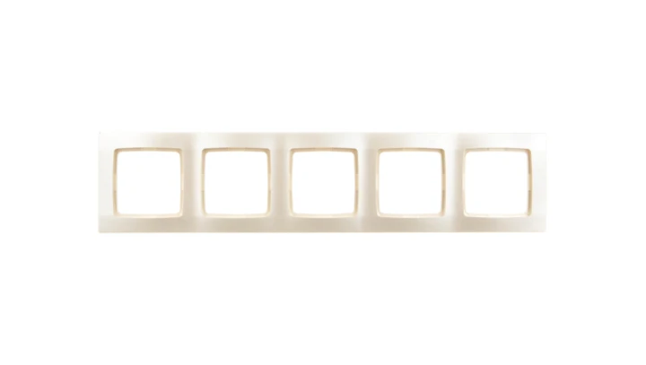 KARO Ramka pięciokrotna ecru perłowy R-5S/42