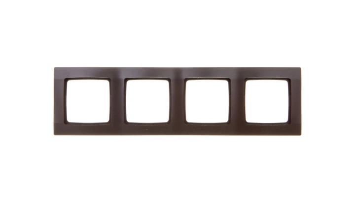 KARO Ramka poczwórna czekoladowy metalik R-4S/40
