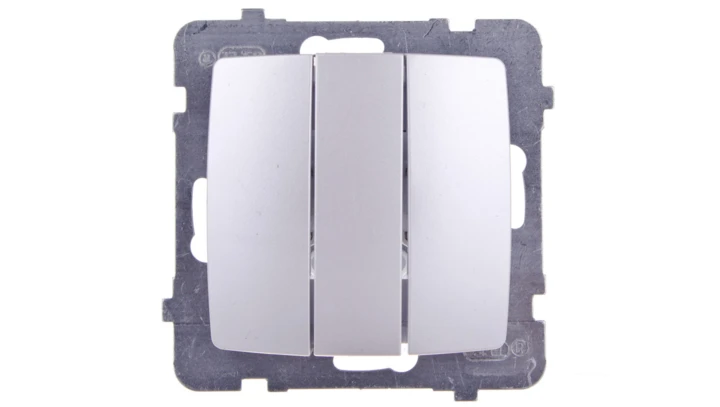 KARO Łącznik potrójny srebrny perłowy ŁP-13S/m/43