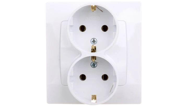 KARO Gniazdo podwójne z/u Schuko białe GP-2SS/00
