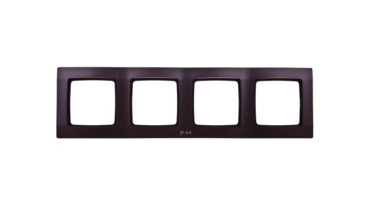 KARO Ramka poczwórna do łączników IP44 czekoladowy metalik RH-4S/40
