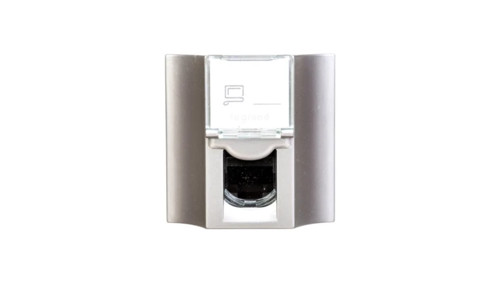 MOSAIC Gniazdo komputerowe przelotowe RJ45 kat.5e UTP aluminium 078624