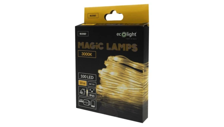 Magiczne lampki 100 led 3000K 10m USB DC5V Aplikacja Bluetooth IP65 lampki choinkowe ML61607