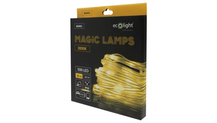 Magiczne lampki 500 led 3000K 50m USB DC5V Aplikacja Bluetooth IP65 lampki choinkowe ML61613