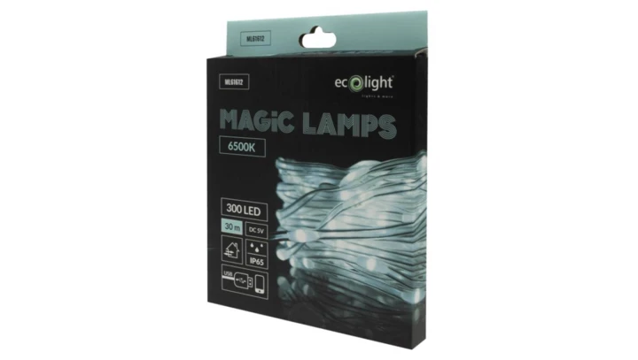 Magiczne lampki 300 led 6500K 30m USB DC5V Aplikacja Bluetooth IP65 lampki choinkowe ML61612