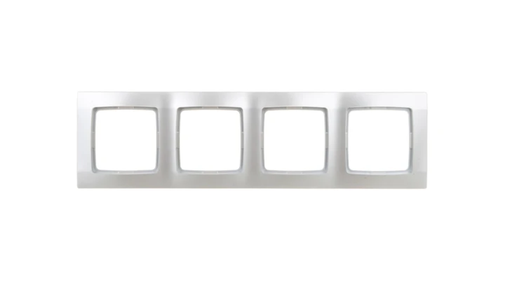 KARO Ramka poczwórna srebrny perłowy R-4S/43