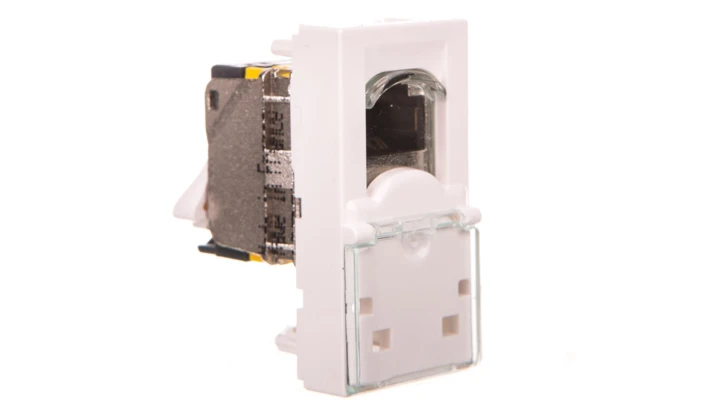 Gniazdo M45 1 moduł RJ45 kat. 6A UTP białe 076571