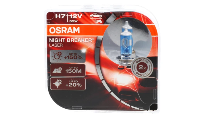 Żarówka samochodowa PX26d 12V H7 55W NIGHT BREAKER LASER Gen.2 DUO BOX 64210NL-HCB