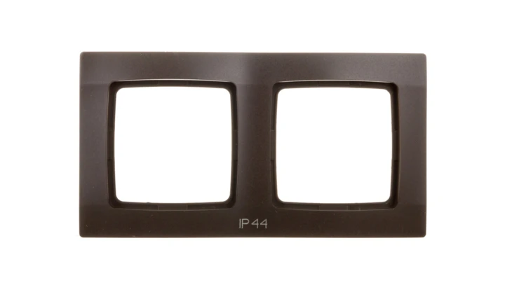KARO Ramka podwójna do łączników IP44 czekoladowy metalik RH-2S/40
