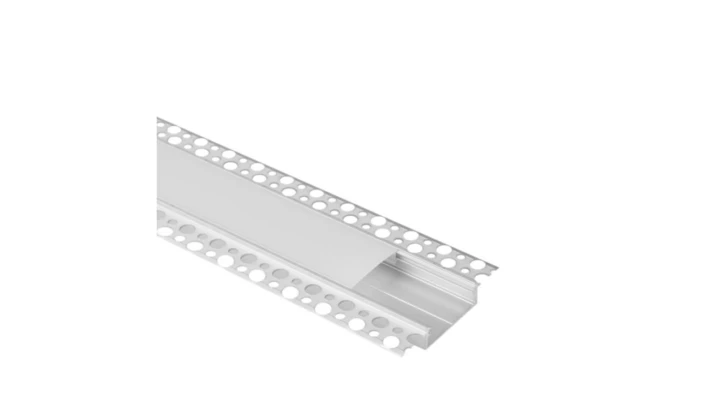 Profil GPSS02 podtynkowy super szeroki do płyt g-k anodowany z kloszem mlecznym + zaślepki 4 szt. 2m EC61709 /10szt./