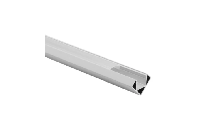 Profil R03 narożny do taśm LED biały z kloszem mrożonym + zaślepki 6 szt. 3m EC61740 /10szt./