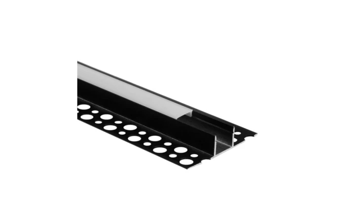 Profil GPP03 do płyt g-k pod płytkę czarny z kloszem mlecznym + zaślepki 6 szt. 3m EC61717 /10szt./