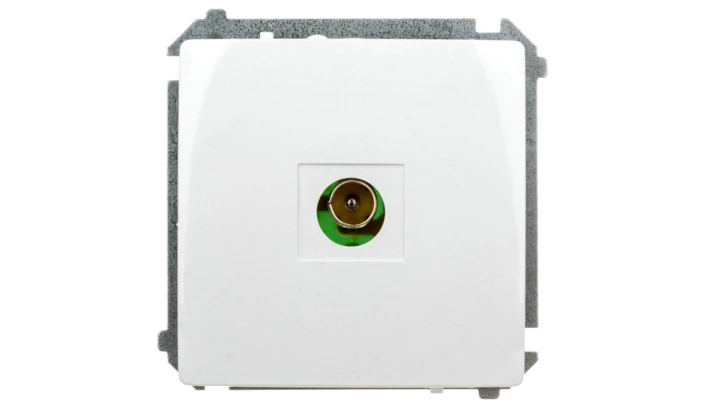 Simon Basic Gniazdo antenowe pojedyncze końcowe białe BMAK3.01/11