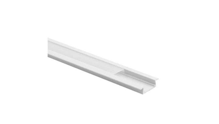 Profil P03 podtynkowy do taśm LED biały z kloszem mrożonym + zaślepki 6 szt. 3m EC61734 /10szt./