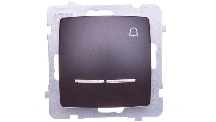 KARO Przycisk /dzwonek/ z podświetleniem czekoladowy metalik ŁP-6SS/m/40