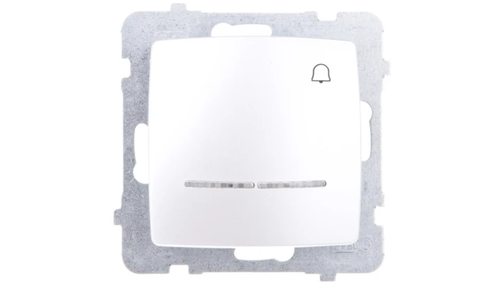 KARO Przycisk /dzwonek/ z podświetleniem srebrny perłowy ŁP-6SS/m/43