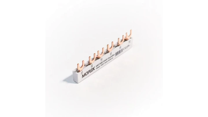 Szyna łączeniowa widełkowa QuickBar, 3-polowa, przekrój 10mm², typ E, długość 6 modułów MEF30610A00