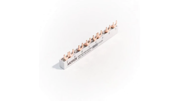 Szyna łączeniowa widełkowa QuickBar, 4-polowa, przekrój 10mm², typ E, długość 8 modułów MEF40810N00