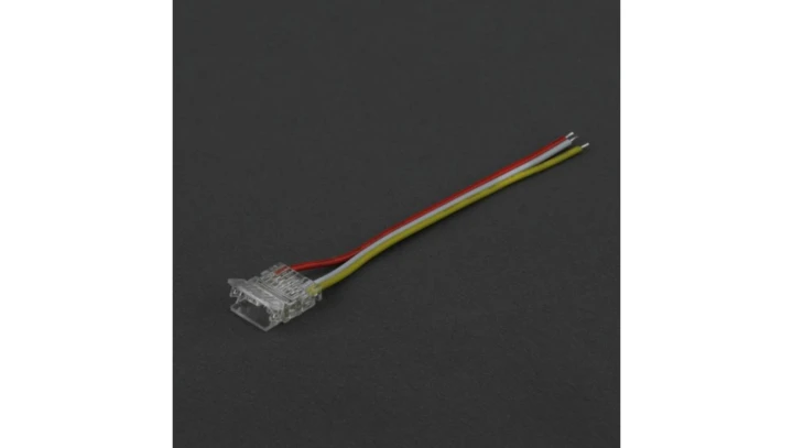 Złączka do cyfrowej taśmy LED COB DIGITAL IC RGB/RGBW/RGBCCT 12 mm taśma–przewód zatrzaskowa 10 cm IP20 ECO LIGHT EC61556