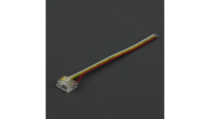 Złączka do cyfrowej taśmy LED COB DIGITAL IC RGB/RGBW/RGBCCT 12 mm taśma–przewód zaciskowa 10 cm IP20 ECO LIGHT EC61565