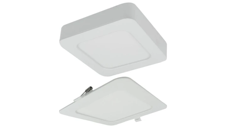 Oprawa sufitowa Downlight kwadrat CCT natynk/podtynk 2w1 24W 2200lm zmienna barwa 3000/4000/6500K biały IP20 EC61086