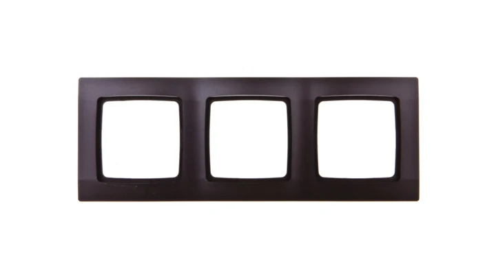KARO Ramka potrójna czekoladowy metalik R-3S/40