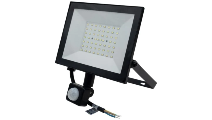 Naświetlacz projektor LED PIR NL-3 50W 4500lm 4000K czarny IP54 z czujnikiem EC61480