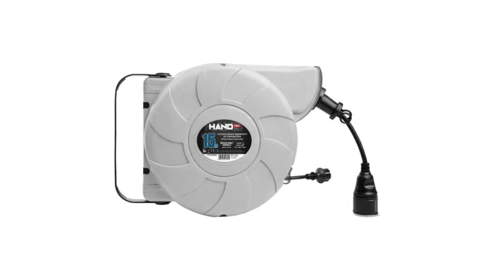 Przedłużacz bębnowy z automatycznym zwijaczem 15+2m IP44, 3x2,5mm