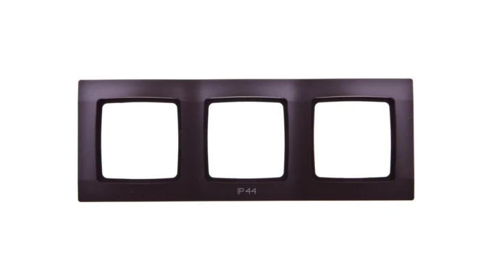 KARO Ramka potrójna do łączników IP44 czekoladowy metalik RH-3S/40