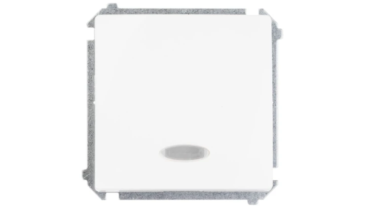 Simon Basic Przycisk pojedynczy zwierny z podświetleniem, szybkozłącza, biały BMP1L.01/11