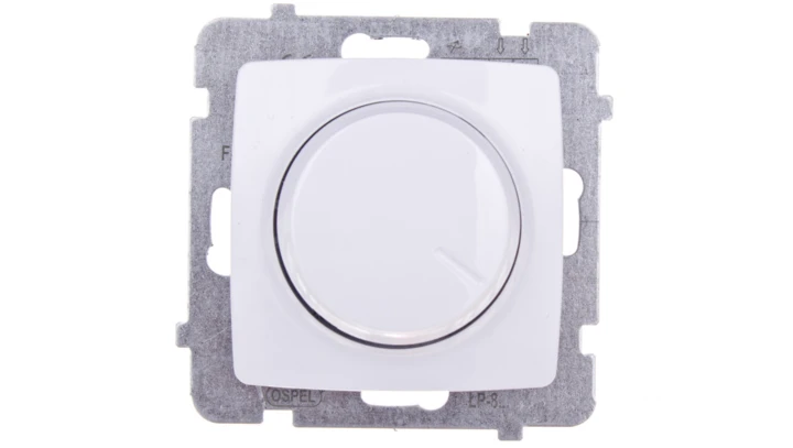 KARO Ściemniacz przyciskowo-obrotowy /żarowy i halogenowy/ biały ŁP-8S/m/00