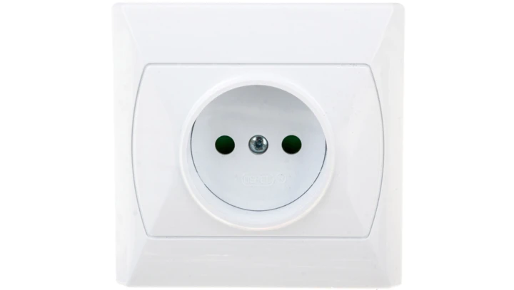 AKCENT Gniazdo pojedyncze b/u z przesłonami białe GP-1AP/00