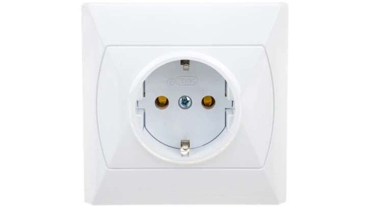 AKCENT Gniazdo pojedyncze z/u Schuko białe GP-1AS/00
