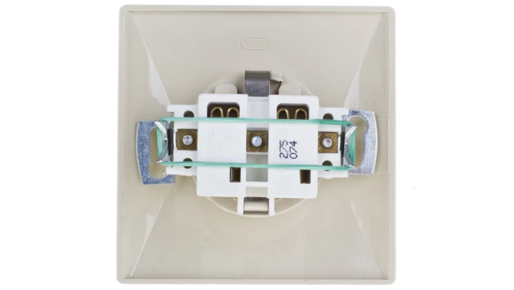 AKCENT Gniazdo pojedyncze z/u Schuko beżowe GP-1AS/01