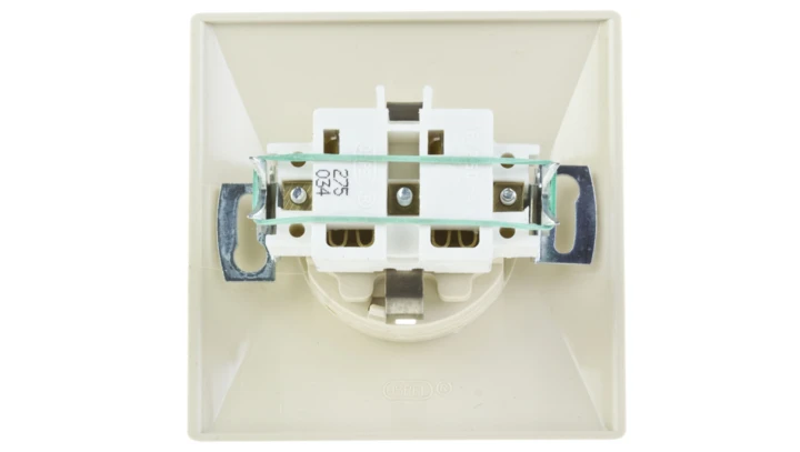 AKCENT Gniazdo pojedyncze z/u Schuko z przesłonami beżowe GP-1ASP/01