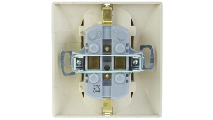 AKCENT Gniazdo podwójne z/u Schuko beżowe GP-2AS/01