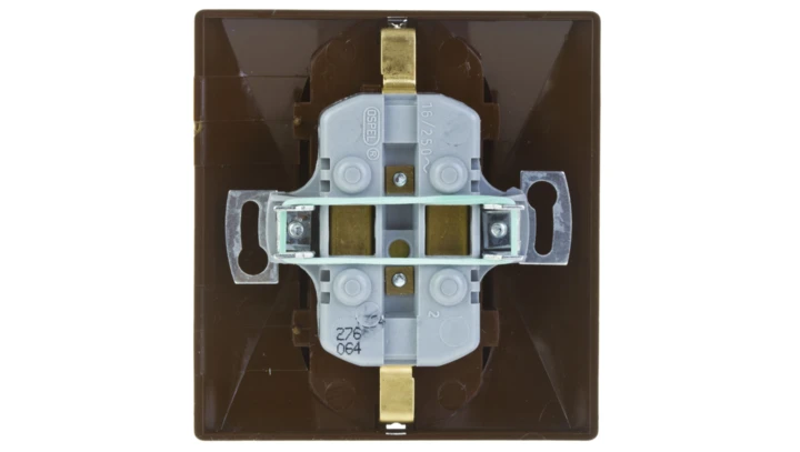 AKCENT Gniazdo podwójne z/u Schuko brązowe GP-2AS/24