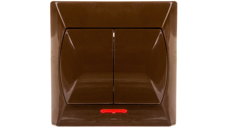 AKCENT Łącznik świecznikowy z podświetleniem brązowy ŁP-2AS/24