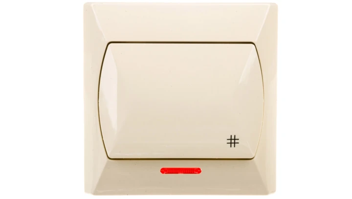 AKCENT Łącznik krzyżowy z podświetleniem beżowy ŁP-4AS/01