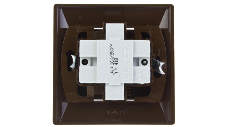 AKCENT Łącznik schodowy + pojedynczy brązowy ŁP-9A/24