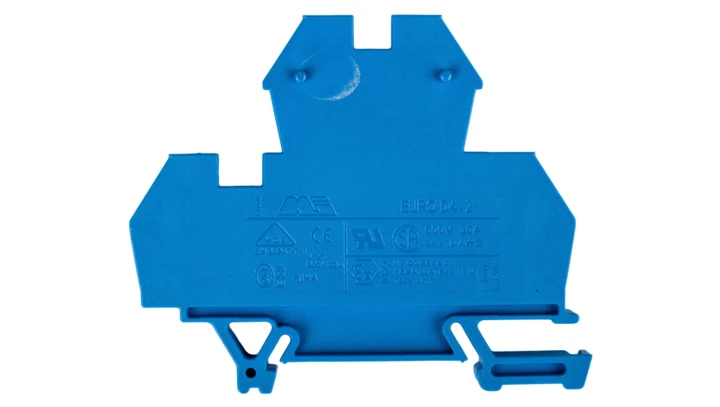 Złączka szynowa 2-piętrowa 4mm2 niebieska EURO 43550BL /50szt./