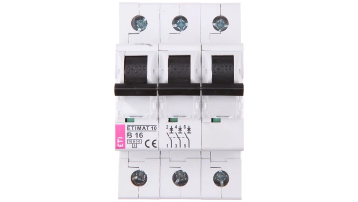 Wyłącznik nadprądowy 3P B 16A 10kA AC ETIMAT10 002125716