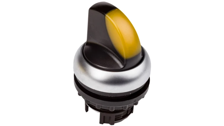 Napęd przełącznika 3 położeniowy żółty z podświetleniem bez samopowrotu M22-WRLK3-Y 216849