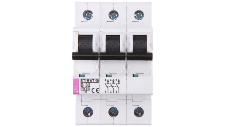 Wyłącznik nadprądowy 3P B 32A 10kA AC ETIMAT10 002125719