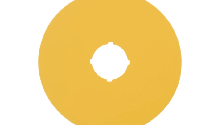 Tabliczka opisowa żółta okrągła fi90 bez nadruku M22-XAK 216464